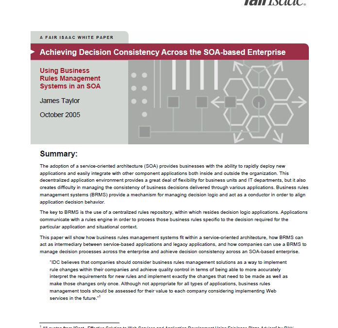 Achieving Decision Consistency Across the SOA-based Enterprise