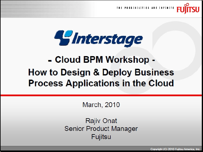 Cloud BPM Workshop – How to Design & Deploy Business Process Applications in the Cloud