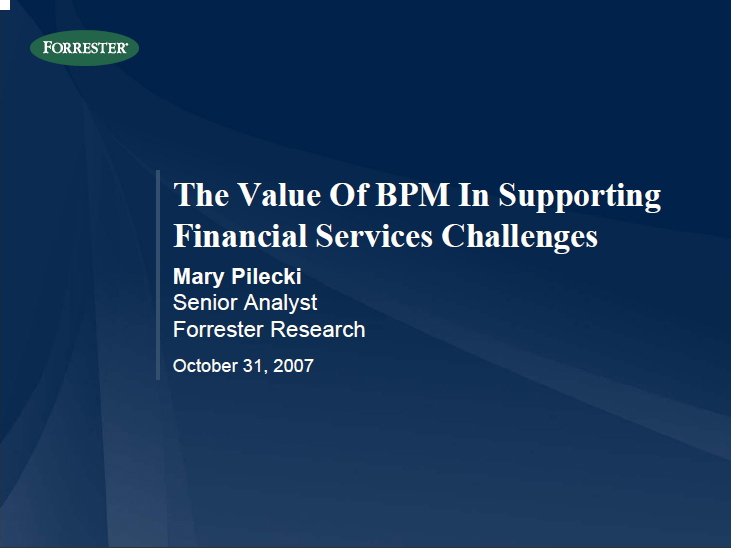 Collaborative BPM in Financial Services