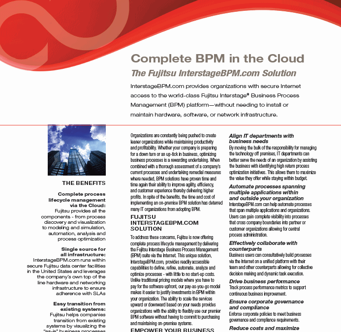 Complete BPM in the Cloud