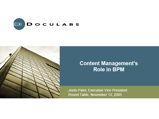 Content Management’s Role in BPM