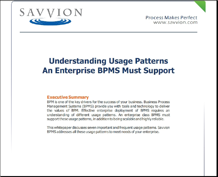 Do you know your BPMS Usage Patterns?