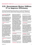 U.S Government Better Utilizes IT to Improve Efficiency