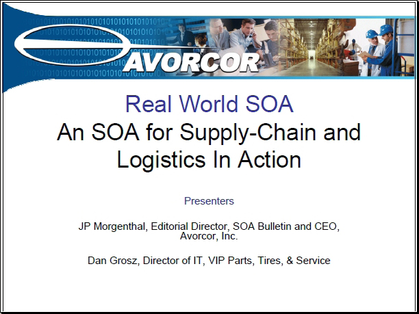 Real World SOA: SOA for Supply-Chain and Logistics