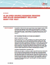 Is an open source business process and rules management solution right for you?