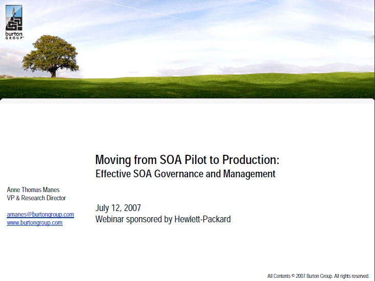 Successful SOA Deployment Requires Effective SOA Management