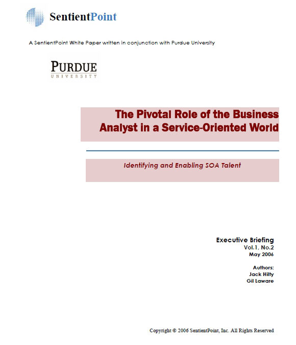 The Pivotal Role of the Business Analyst in a Service-Oriented World