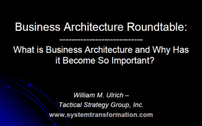 What is Business Architecture and Why Has it Become So Important?