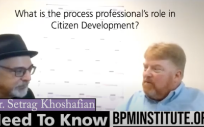 Need to Know Series with Setrag Khoshafian: Part 5- What Process Professionals Need to Know about Citizen Developers